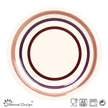 Plato de cena de cerámica de 3 círculos